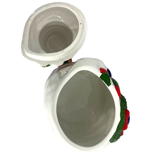 Snowman and Wreath Christmas Holiday Cookie Jar - Picture 3 of 4